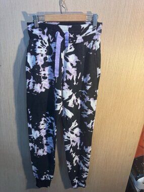 Women’s Athleta Tie-Dye Joggers in Black and Purple Size XXS